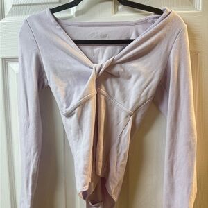 Aerie Lavender Twist Front Bodysuit